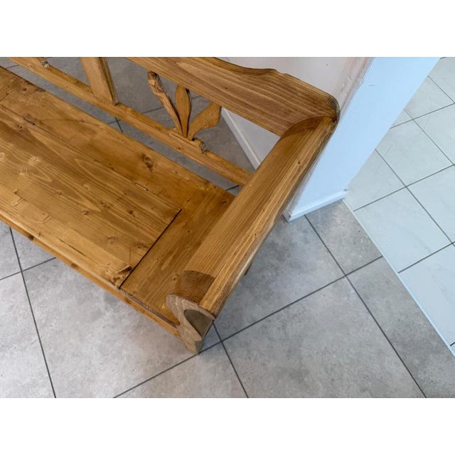 2000 - 2009 Biedermeier Storage Kitchen Bench in Spruce Wood For Sale - Image 5 of 10