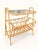 Vintage Scandinavian Rattan Side Table with Magazine Rack and Glass Top, 1960s For Sale - Image 8 of 10