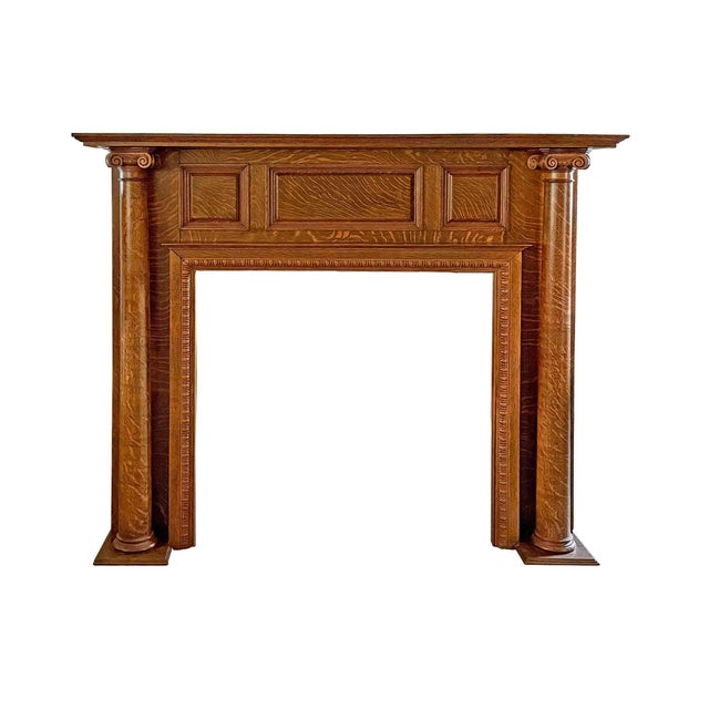 Mantel Antique Oak For Sale In New York - Image 6 of 7
