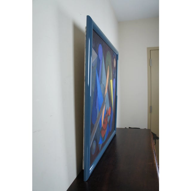 Paint 1984 Abstract Modern Shapes Oil Painting, "Honeymoon" by Frank Struthers For Sale - Image 7 of 10