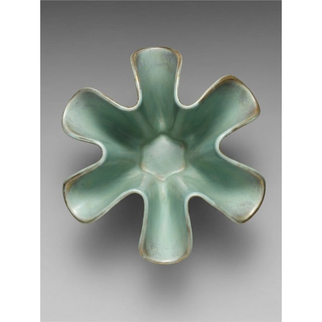 Ceramic Model 9005 Vase in Celadon Green by B. Letalle for Saint Clément, 1960s For Sale - Image 3 of 7