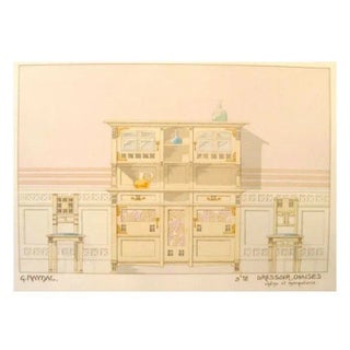 Vintage French Decorator Sheet Interior/Dresser For Sale