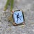 1990s 18k Gold Josephine Baker Banded Agate Intaglio Ring With Enamel and Rubies, Size 7 For Sale - Image 10 of 13