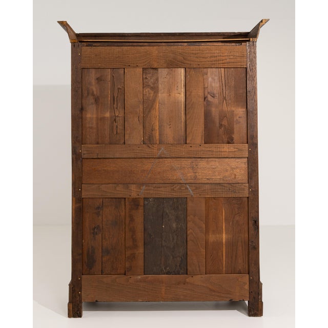 Wood Oak Louis Philippe Vitrine For Sale - Image 7 of 13