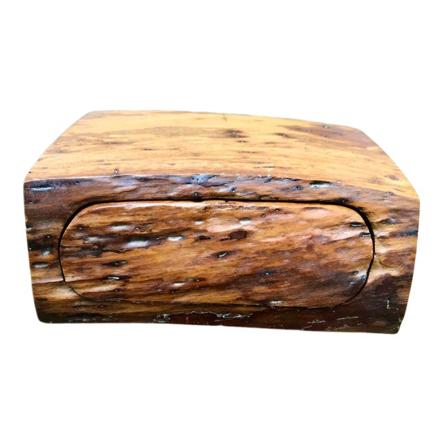 Mid-Century Modern California Pepper Tree Box With Drawer For Sale