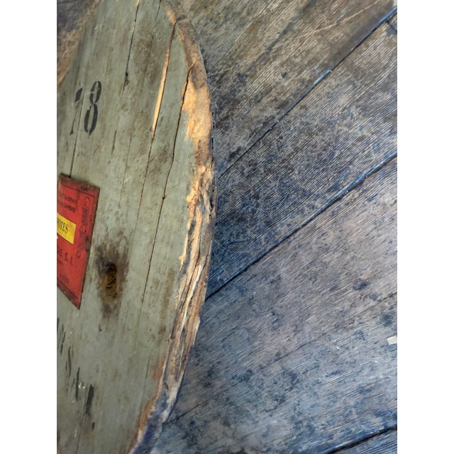 Antique Spanish Capers Barrel Top Sign For Sale - Image 4 of 14