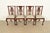 Queen Anne Henredon Style Georgian Carved Mahogany Dining Chairs, Set of Four For Sale - Image 3 of 12