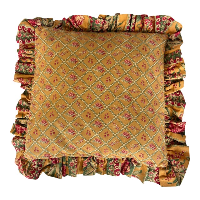 Vintage Boho Chic French Country Style Pillow For Sale