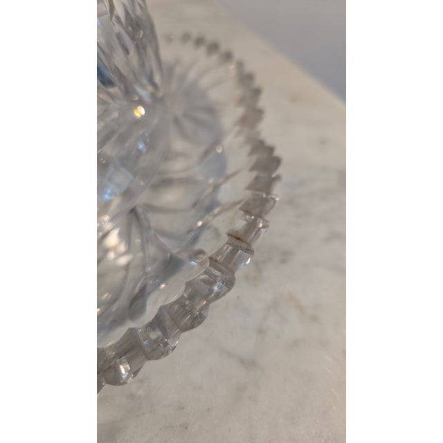 Vintage Imperial Glass Cosmos-Pattern Crystal Covered Butter Dish For Sale - Image 15 of 16