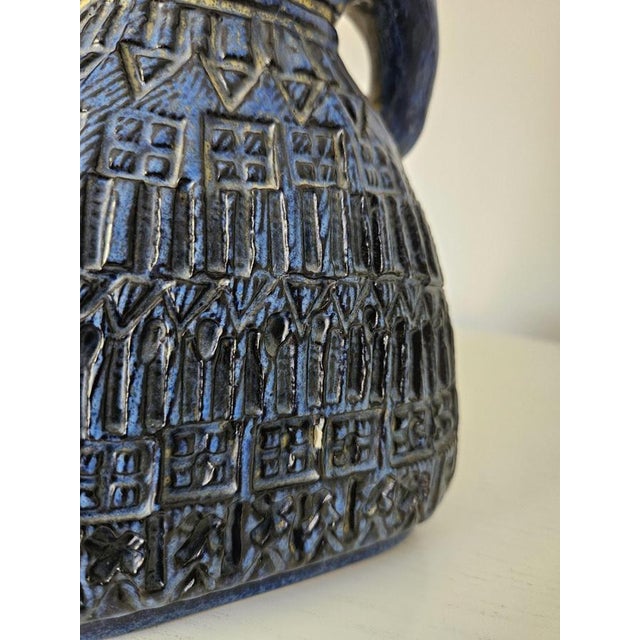 Blue Woman with Basket of Fruit Figurine from Bay Keramik, Germany, 1960s For Sale - Image 9 of 14