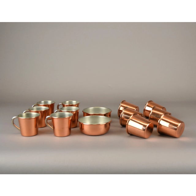 Swedish Cups in Copper from Dorre, 1970s, Set of 14 For Sale - Image 3 of 6