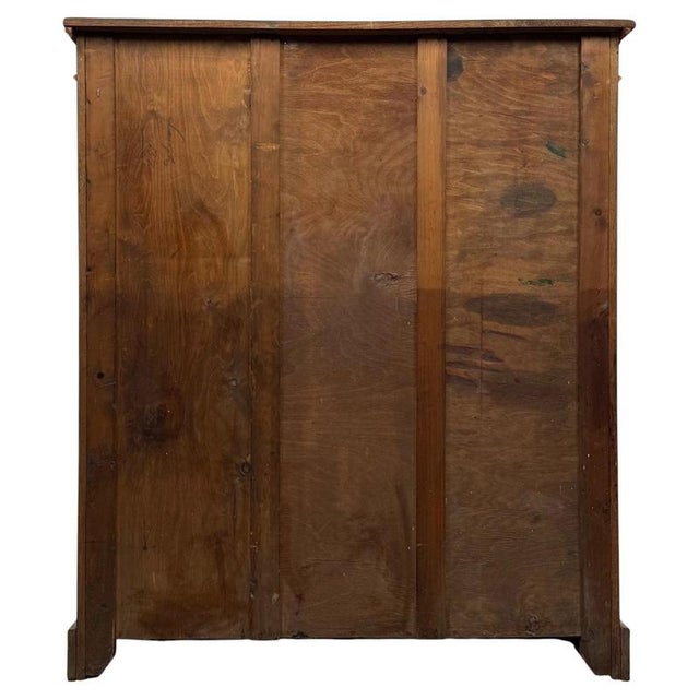 Brown Antique Early 20th Century English Edwardian Oak Open Bookcase For Sale - Image 8 of 11