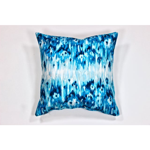 Abstract 20" X 20" Custom Carleton V Ripple Down Pillows, Pair For Sale - Image 3 of 5