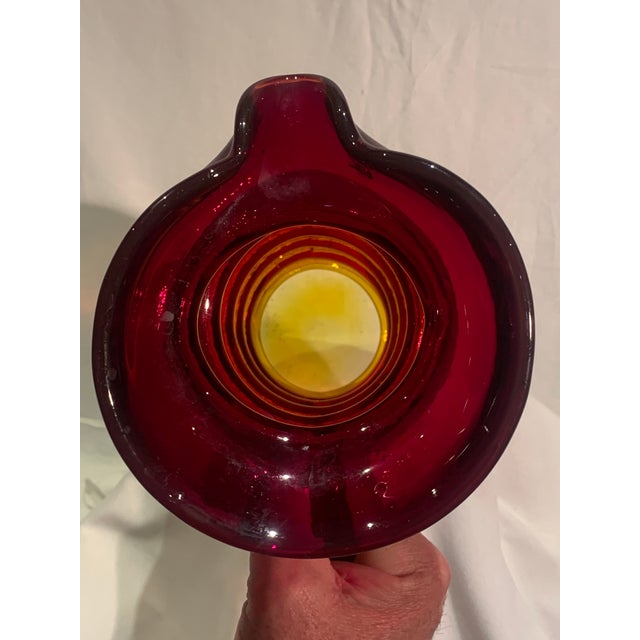 1970s Mid 20th Century Amberina Caterpillar Pitcher For Sale - Image 5 of 11