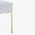 Astor 60" Tufted Brass Bench in Dove Luxe Suede by Montage For Sale In New York - Image 6 of 9