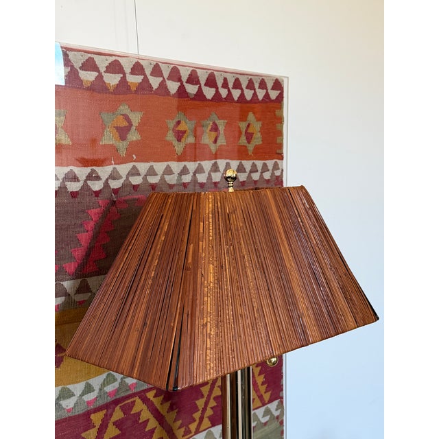 Paavo Tynell-Style Split Reed Table Lamp Organic Modern Brass Scandinavian-Style For Sale - Image 15 of 18