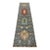 Kazak Runner 2’7” X 9’9” Blue Wool Tribal Hand-Knotted Oriental Rug For Sale