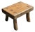 Small Wabi-Sabi Style Oval Teak Occasional Stool, 1980s For Sale
