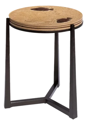 16" Round Fossil Drink Table 9305t