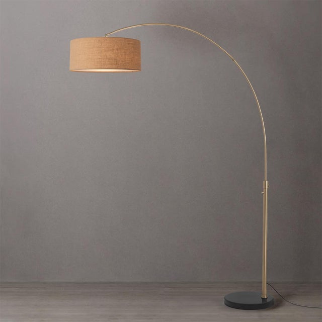 Mid-Century Modern 1960s Adjustable Morelli Float Brass Floor Lamp - Mid Century Modern, Arc Lamp, Dimmable, Black Marble Base For Sale - Image 3 of 4