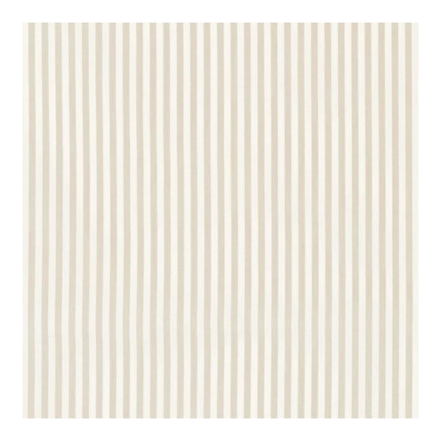 Sample - Schumacher Brigitte Stripe Fabric in Taupe For Sale