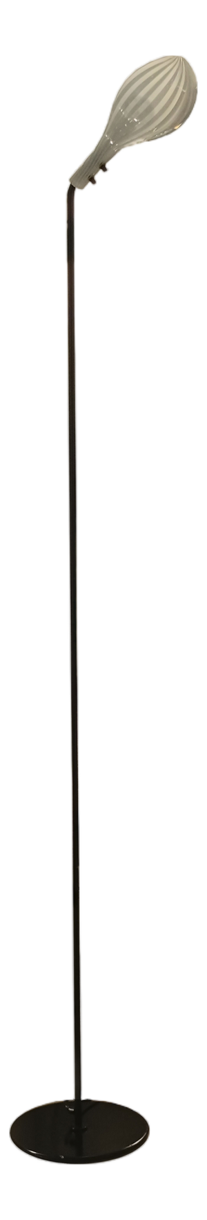 Vintage Floor Lamp in Murano Glass and Black Metal, 1980s