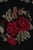Mid Century Bessarabian Kilim Rug Vintage Black Red Floral Pattern Flat Weave For Sale In New York - Image 6 of 9