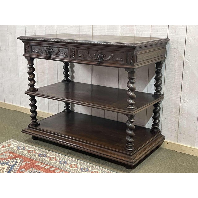 Late 19th Century Henry II Serving Table in Oak For Sale - Image 15 of 17