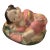Vintage Ceramic Glazed Little Girl Figurine Resting on a Pillow For Sale