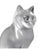 Sculpture "Seated Cat" in satin-finished molded-pressed crystal, after a drawing by René Lalique dated February 23, 1932....