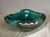Glass Alfredo Barbini Style Murano Teal Green Gold Flecks Italian Bullicante Art Glass Mid Century Dish Bowl For Sale - Image 7 of 12