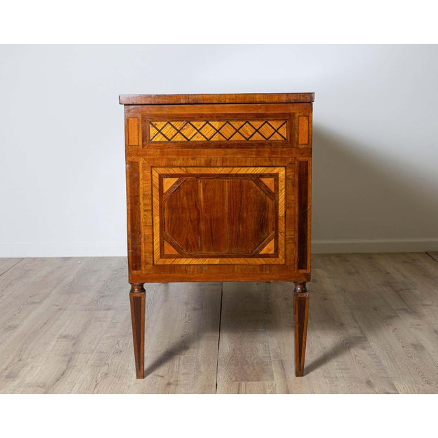 Brown 18th Century Inlaid Dresser, Louis XVI Period For Sale - Image 8 of 9