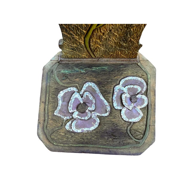 Early 20th Century Early 20th Century Hand-Carved Chartreuse Chair With Anemone Motif Attributed to Liberty & Co, London For Sale - Image 5 of 16