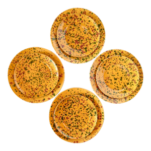 Vintage Splatterware Dinner and Salad Plates, Made in Italy for Neiman Marcus