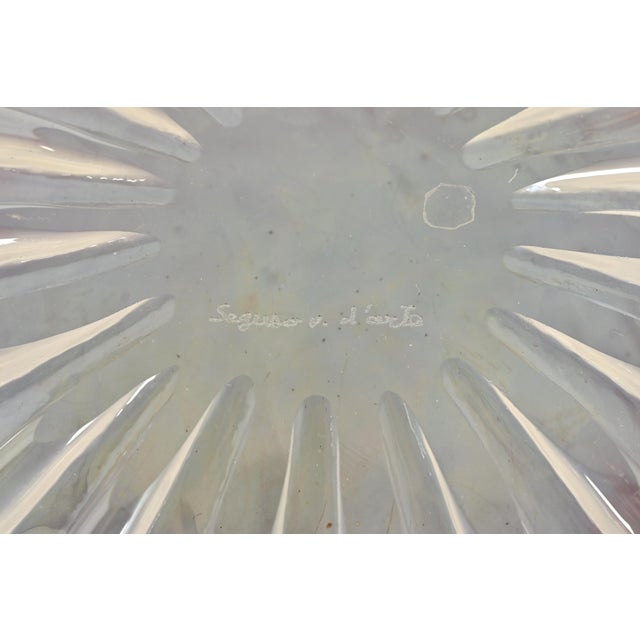 Seguso Vetri D’Arte Italian Murano Glass Large Centerpiece Bowl or Fruit Bowl For Sale - Image 10 of 12