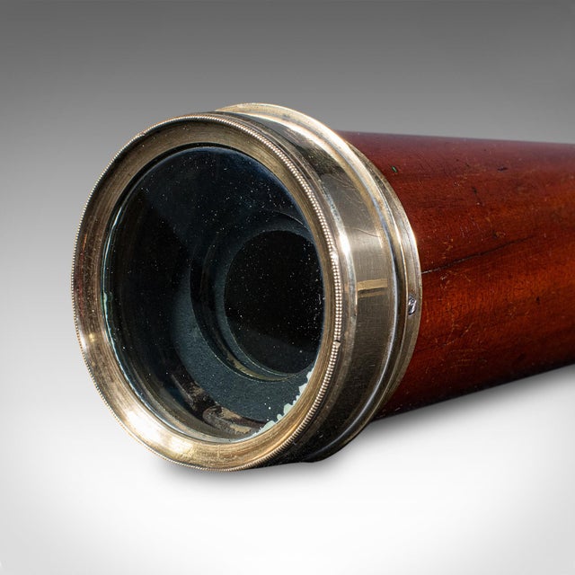 Early 19th Century Large Antique 4 Draw Telescope, English, Maritime Spyglass, W Harris, William IV For Sale - Image 5 of 12