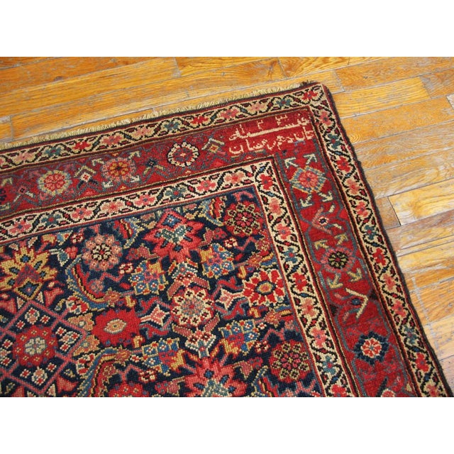 Traditional Spectacular Navy Blue and Red Color With Florid and Symmetric Design Antique N W Persian Rug For Sale - Image 3 of 5