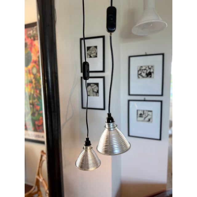 Modern Grasl Vulgaris Pendant Lamps by Jan Roth for Ingo Maurer Design M, 1973, Set of 2 For Sale - Image 3 of 16