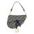 Christian Dior Oblique Saddle Navy Beige Canvas Shoulder Tote Bag For Sale