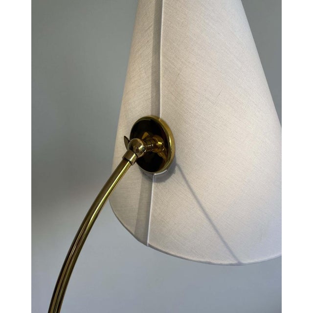 Swedish Brass Adjustable Witches Hat Floor Lamp, 1950s For Sale - Image 10 of 18
