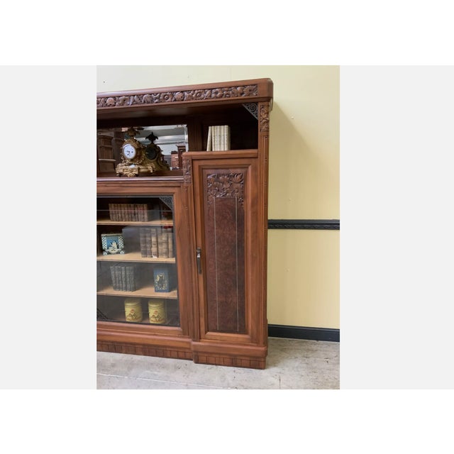 Vintage Bookcase inn Walnut, 1920s For Sale - Image 4 of 12
