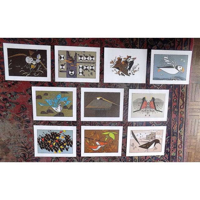 Vintage Charley Harper Modernist Abstracted Bird Lithographs (10.75" X 8.25") - Set of 10 For Sale - Image 10 of 10
