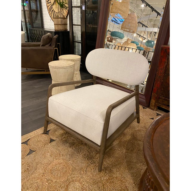 Linen Modern Jack Chair For Sale - Image 8 of 9