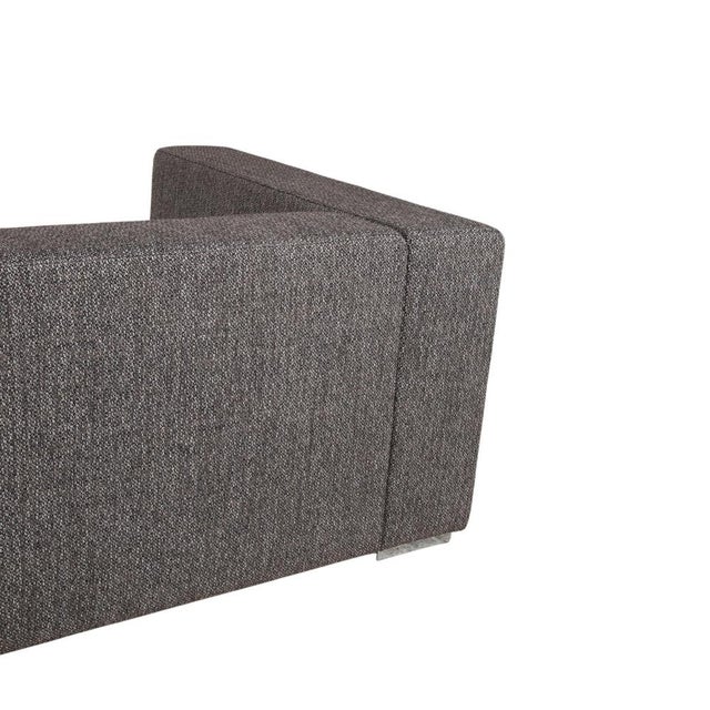 Cenova Set Fabric Corner Sofa and Ottoman in Grey by BoConcept, Set of 2 For Sale - Image 9 of 18
