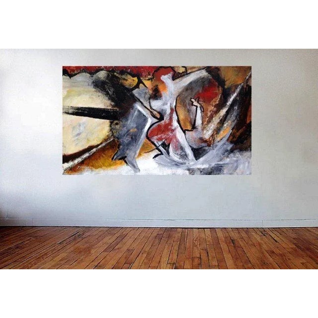 2010s Suzanne Clune "Figures" Abstract Painting on Canvas For Sale - Image 5 of 6
