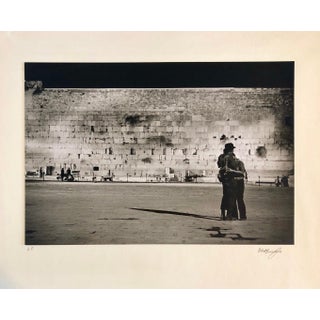 Robert Burroughs, Vintage Silver Gelatin Photograph Jerusalem Western Wall Night Time Photo 1973, 1973 For Sale