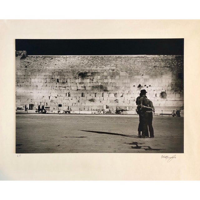 Robert Burroughs, Vintage Silver Gelatin Photograph Jerusalem Western Wall Night Time Photo 1973, 1973 For Sale