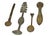 African Early 20th Century 4 Asante Brass Gold Dust Spoons Ghana For Sale - Image 3 of 3