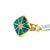 Mid 20th Century Kabana 14k Yellow Gold Fire Opal Inlay & Diamond Ring Size 7 For Sale In Miami - Image 6 of 9