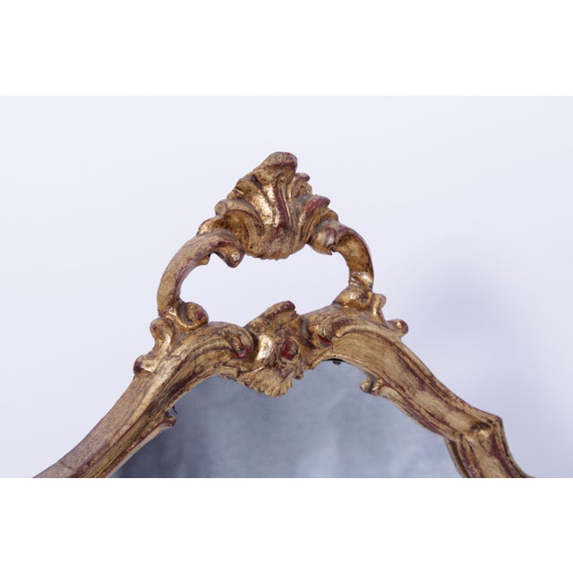 Italian Giltwood Dresser Top Dressing or Shaving Mirror For Sale - Image 4 of 11